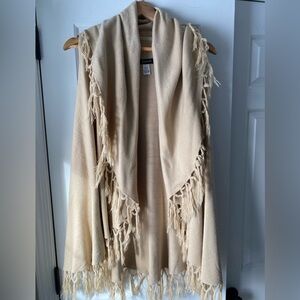 Janice Shawl Neck Vest Cardigan Size OS